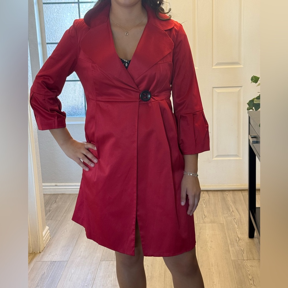 I.N. San Francisco Red Pea Coat